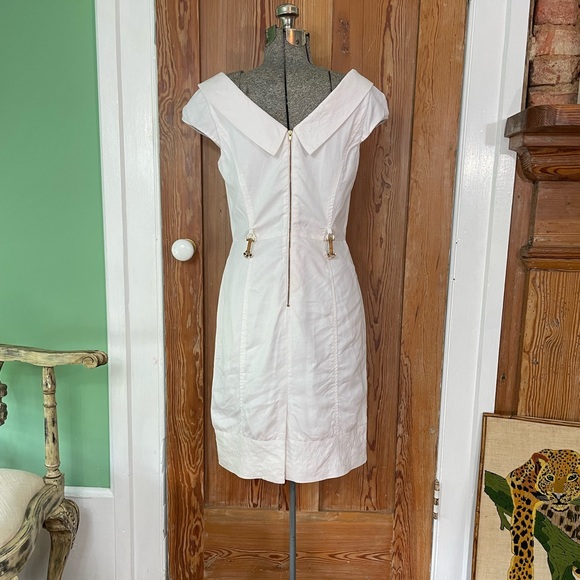 Bergdorf Goodman / Milly NY Boat Neck White Sheath Dress - Size 4 - Picture 6 of 16